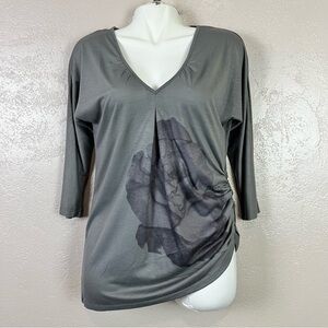 5 for $30 Jessica Simpson Womens Small 3/4‎ Sleeve Gray V-neck T Shirt